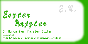 eszter majzler business card